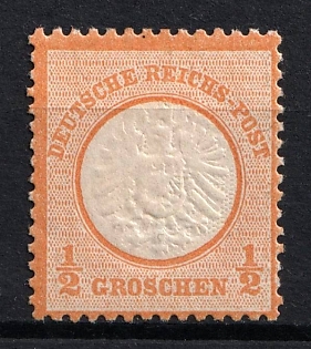 1872 1/2gr German Empire, Large Breast Plate, Germany