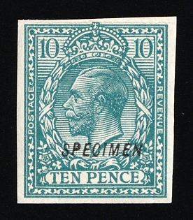 1924 10d Great Britain, Specimen, Type 23, Imperforate
