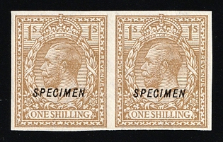 1924 1s Great Britain, Specimen, Type 23, Pair
