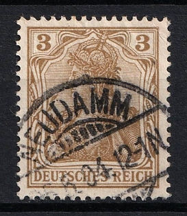 1902 3pf German Empire, Germany, 'Debno' Postmark