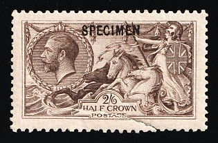 1913 2s 6d Great Britain, Specimen, Type 26