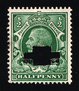 1934 1/2 d Great Britain, Specimen 'Cancelled', Type 33, Annulate