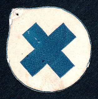 1915 St Petersburg, blue cross, Russian Empire WWI Charity label