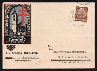 1935 Nazi Germany Third Reich Propaganda Label on Cover
