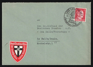 1942 Nazi Germany Third Reich Propaganda Label on Cover