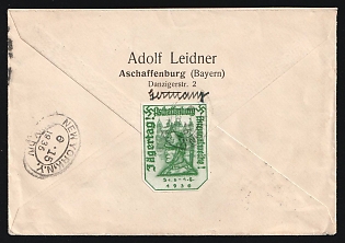 1936 Nazi Germany Third Reich Propaganda Label on Cover