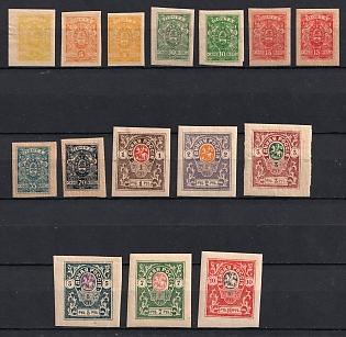 1919 Denikin Army, Russia, Civil War, Type I, Varieties of Shadows, Imperforate, Complete Set