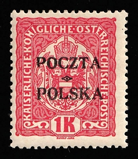 1919 1kr Poland, Signed