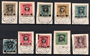 1918-19 Poland, First Day Cancellation, FDC, Complete Set