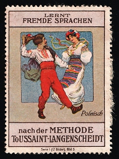 German Learns Foreign Languages According to the Toussaint-Langenscheidt Method, Russian Advertisement for Foreign Countries, Russian Empire Cinderella
