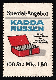 Special offer Kadda Russians Best Cigarettes in Russian Taste, Russian Advertisement for Foreign Countries, Russian Empire Cinderella