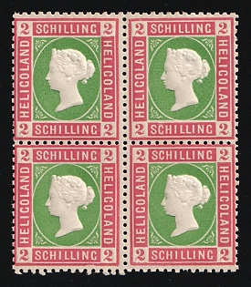 1867 2S Heligoland, German States, Germany, Block of Four