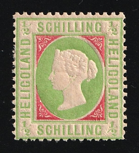 1873 1/2S Heligoland, German States, Germany, Signed by Schucz