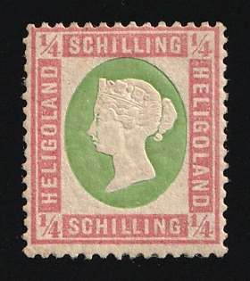 1874 1/4S Heligoland, German States, Germany, Signed by Schucz, K. Lange
