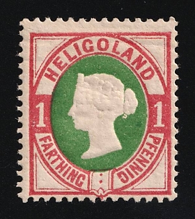 1875 1F/1Pf Heligoland, German States, Germany, Signed by Schucz