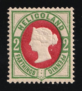 1875 2F/2Pf Heligoland, German States, Germany, Signed by Lemberger