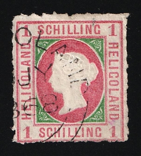 1867 1S Heligoland, German States, Germany, Signed by Schucz