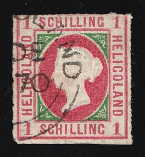 1867 1S Heligoland, German States, Germany, Signed by Schucz, Richter