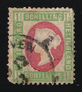 1873 1/2S Heligoland, German States, Germany, Signed by L. Mangelhalft