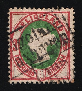 1875 3F/5Pf Heligoland, German States, Germany, Signed by Schulz