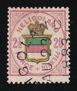 1882 2 1/2P/20Pf Heligoland, German States, Germany, Signed by Lemberger