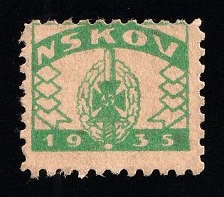 1935 'NSKOV', National Socialist War Victims' Welfare, Membership Dues Stamp, Third Reich Nazi Germany Propaganda