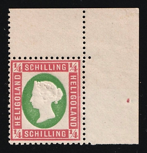 1/4S Heligoland, German States, Germany, Corner Margins, Leipzig Reprint