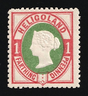 1F/1Pf Heligoland, German States, Germany, Hamburg Reprint