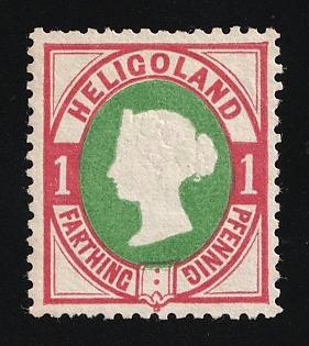 1F/1Pf Heligoland, German States, Germany, Reprint