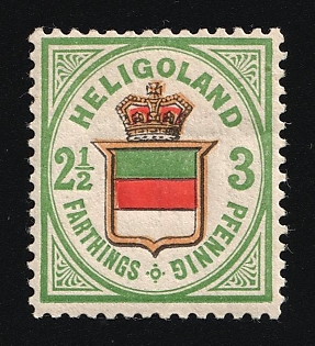 2 1/2F/3Pf Heligoland, German States, Germany, Berlin Reprint