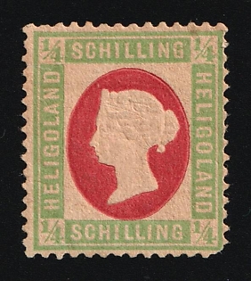 1873 1/4S Heligoland, German States, Germany, Signed by Lemberger