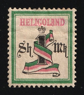 1879 1Sh/1M Heligoland, German States, Germany, Signed by Mehrfach