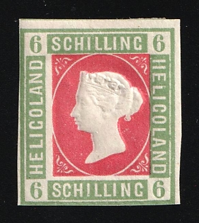 6S Heligoland, German States, Germany, Hamburg Reprint