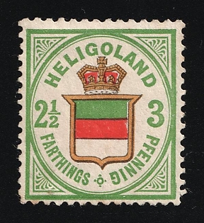 2 1/2F/3Pf Heligoland, German States, Germany, Berlin Reprint