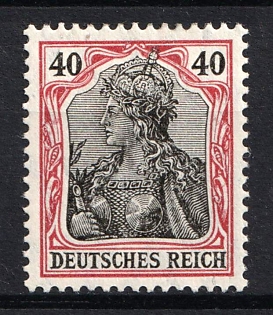 1905 40pf German Empire, Germany, Signed