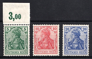 1905-13 German Empire, Germany, Signed, Margin, Plate Number