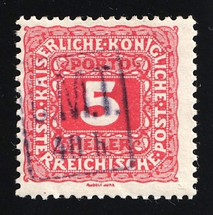 1919 40h on 10h Romanian Occupation of Kolomyia CMT, Signed