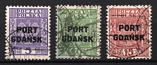 1934 Port Gdansk, Poland, Complete Set, Certificate
