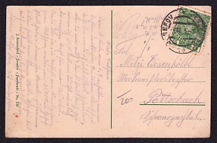 Austria-Hungary, 'Russian prisoners of war in Josefov', Picture Postcard from Josefov (former Austria-Hungary, now the Czech Republic) to Pottschach (Austria), franked with 5h