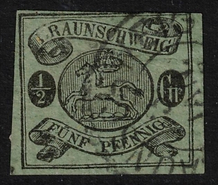 1863 1/2 Sgr Brunswick, German States, Germany