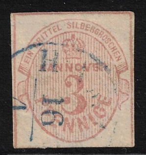 1853 3 Pf. - 1/3 Sgr Hannover, German States, Germany