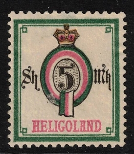 1879 5 Sh - 5 M Heligoland, German States, Germany