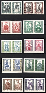 1959 - 1960 Poland, Small Collection of two Complete Sets, Imperforate, Pairs