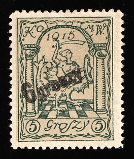 1915 5gr Warsaw Local Issue, Poland