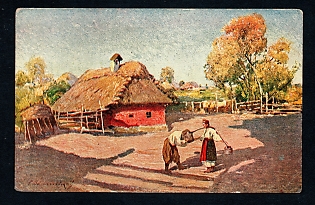 Postcard, Ukraine People Types, Vasylkivsky "In Poltava Region"