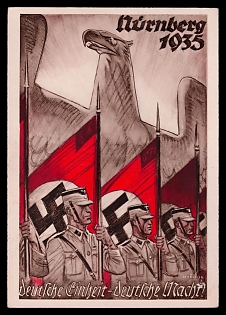 Nuremberg Rallies, German Eagle Third Reich Nazi Propaganda Postcard