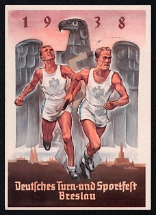 Olympic Games of 1936 Third Reich Nazi Propaganda Postcard