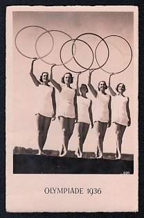 Olympic Games of 1936 Third Reich Nazi Propaganda Postcard