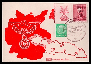 Maps Third Reich Nazi Propaganda Postcard