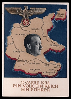 Maps Third Reich Nazi Propaganda Postcard